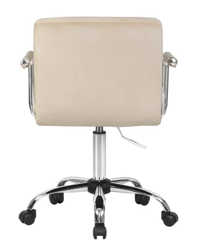 Офисное кресло набор 2 шт. SET-2 9400-LM TERRY, цвет сиденья бежевый велюр (MJ9-10), цвет основания хромированная сталь Dobrin, /велюр, ножки/металл/хром, размеры - 810*950***580*580 фото 6