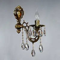 Бра Хрустальный  ARIA 8818/1 PB Tear drop AMBIENTE by BRIZZI без плафона 1 лампа, основание бронзовое в стиле классический 