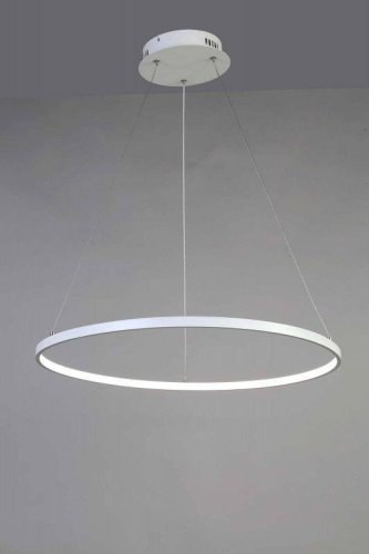 Люстра подвесная LED Giro 1765-6P Favourite белая на 1 лампа, основание белое в стиле современный кольца