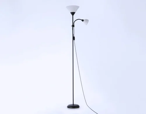 Торшер TR97629 Ambrella light для чтения белый 1 лампа, основание чёрное в стиле современный
 фото 3