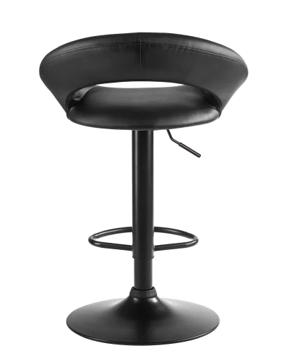 Стул барный набор 2 шт. SET-2 5001_BlackBase-LM MIRA BLACK, цвет сиденья черный, цвет основания черный Dobrin, /экокожа, ножки/металл/чёрный, размеры - 790*1020***535*470 фото 6