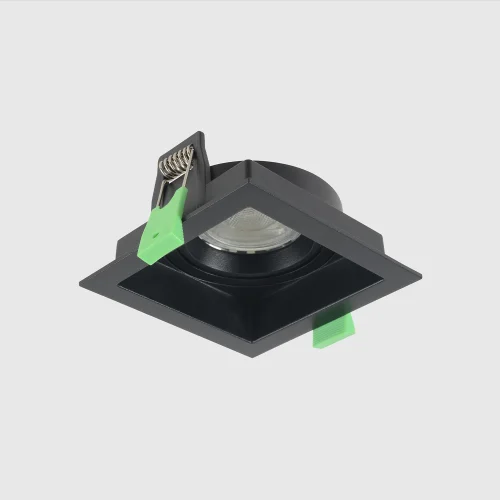 Светильник точечный CLT 068C1 BL Crystal Lux чёрный на 1 лампу, основание чёрное в стиле современный квадратный фото 2