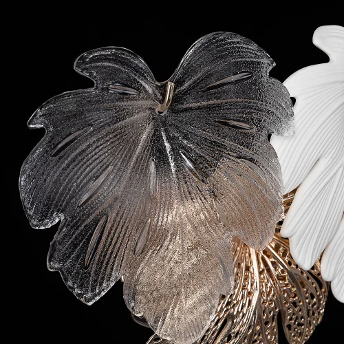 Бра Dryad CL305330 Citilux прозрачный белый на 3 лампы, основание золотое в стиле классический современный флористика фото 6