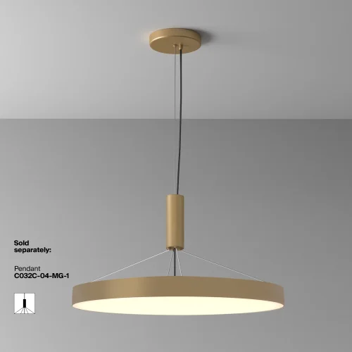 Светильник потолочный LED Zon C032CL-90W3K-RD-MG Maytoni белый на 1 лампу, основание матовое золото в стиле современный фото 8
