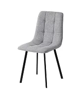 Стул Chilly, рогожка Lumos, серый сиденье УТ000039782 Stool Group, серый/рогожка, ножки/металл/чёрный, размеры - *****