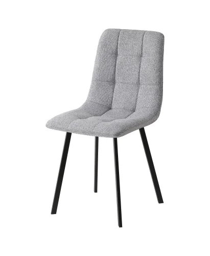 Стул Chilly, рогожка Lumos, серый сиденье УТ000039782 Stool Group, серый/рогожка, ножки/металл/чёрный, размеры - *****