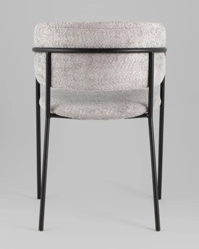 Кресло Нэлли New, букле светло-серый УТ000039411 Stool Group, серый/букле, ножки/металл/чёрный, размеры - ***** фото 4