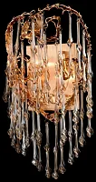Бра Amalia WE187.02.301 Wertmark прозрачный янтарный 2 лампы, основание золотое в стиле модерн 