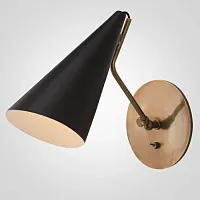 Бра VC light CLEMENTE wall lamp black 73865-22 ImperiumLoft чёрный на 1 лампу, основание золотое в стиле современный 