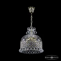 Светильник подвесной 14781/25 G Balls Bohemia Ivele Crystal прозрачный 4 лампы, основание золотое в стиле классический balls