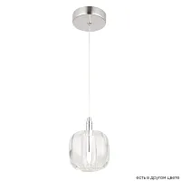 Светильник подвесной BOX SP1 CHROME/TRANSPARENT Crystal Lux прозрачный на 1 лампу, основание хром в стиле современный 