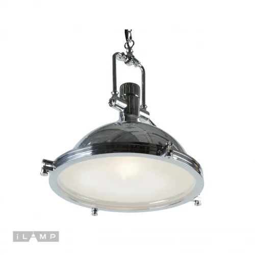 Светильник подвесной Lamp Loft199-C iLamp белый 1 лампа, основание хром в стиле лофт  фото 2
