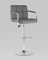 Стул барный Малави, серый NP УТ000039148 Stool Group, серый/экокожа, ножки/металл/, размеры - 910*1110****
