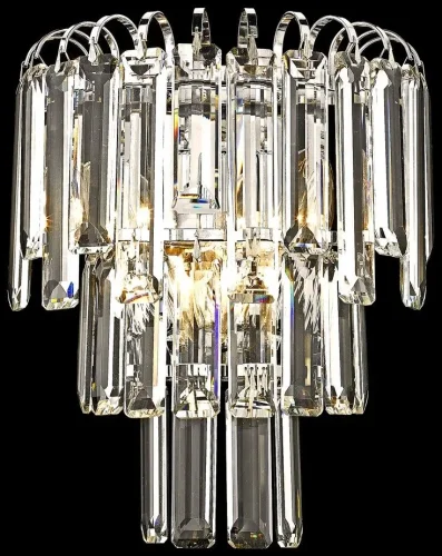 Бра Krista WE130.03.101 Wertmark прозрачный на 3 лампы, основание хром в стиле современный классический 