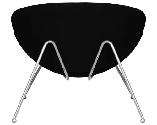 Кресло дизайнерское  72-LMO EMILY, цвет сиденья черный (AF9), цвет основания хромированная сталь Dobrin, чёрный/ткань, ножки/металл/хром, размеры - ****810*780 фото 5