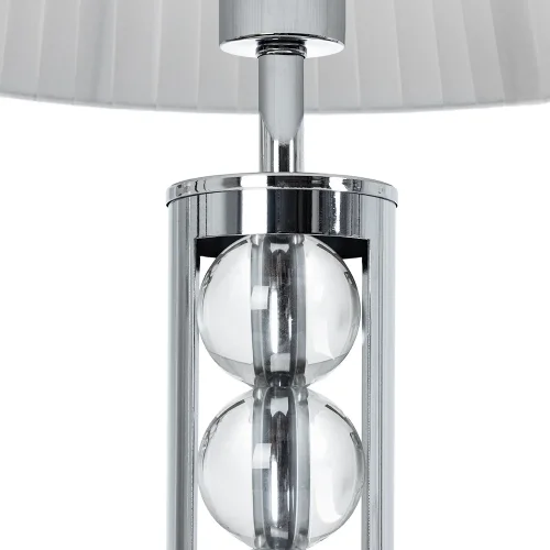 Настольная лампа Jessica A4062LT-1CC Arte Lamp белая 1 лампа, основание хром стекло металл в стиле современный  фото 3