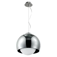 Светильник подвесной Dissimo 803114 Lightstar серый 1 лампа, основание хром серое в стиле арт-деко шар