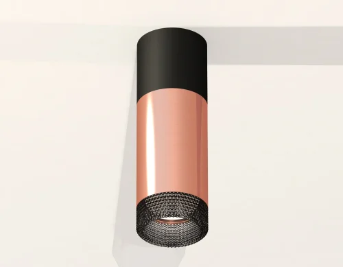 Светильник накладной Techno spot XS6326041 Ambrella light розовый золотой 1 лампа, основание чёрное в стиле современный круглый фото 2