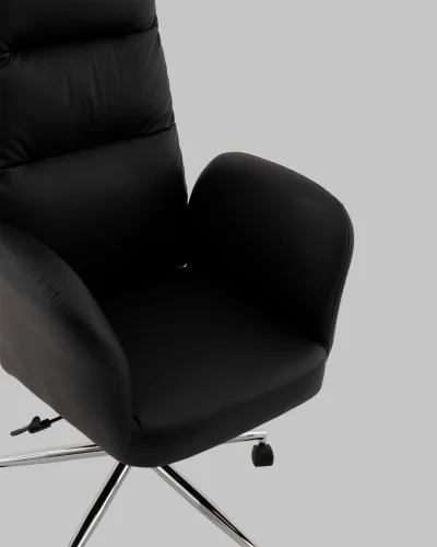 Кресло руководителя TopChairs Solid, черный УТ000040806 Stool Group, чёрный/экокожа, ножки/металл/хром, размеры - 1200*1280**** фото 7