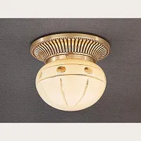 Светильник потолочный PL 7803/1 Reccagni Angelo бежевый 1 лампа, основание золотое в стиле классический 