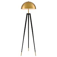 Торшер 482-405-02 Velante на треноге матовый золото на 2 лампы, основание чёрное в стиле лофт современный Торшер 482-405-02 Velante на треноге матовый золото на 2 лампы, основание чёрное в стиле лофт современный