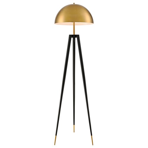 Торшер 482-405-02 Velante на треноге матовый золото на 2 лампы, основание чёрное в стиле лофт современный Торшер 482-405-02 Velante на треноге матовый золото на 2 лампы, основание чёрное в стиле лофт современный