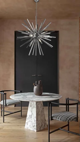 Светильник подвесной 0860CL-12CH Milosh Tendence прозрачный на 12 ламп, основание хром в стиле современный фото 4 Светильник подвесной 0860CL-12CH Milosh Tendence прозрачный на 12 ламп, основание хром в стиле современный фото 4