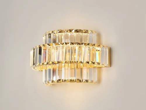 Бра LED 8443/A gold Newport прозрачный на 1 лампу, основание золотое в стиле современный 