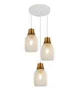 Светильник подвесной Adalina V11845-3P Moderli белый на 3 лампы, основание белое в стиле лофт современный каскад