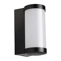 Настенный светильник уличный LED Opal 359300 Novotech уличный IP65 чёрный на 1 лампу, плафон белый в стиле хай-тек LED