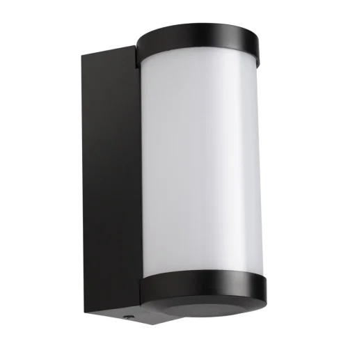 Настенный светильник уличный LED Opal 359300 Novotech уличный IP65 чёрный на 1 лампу, плафон белый в стиле хай-тек LED