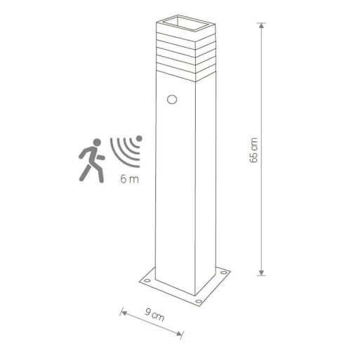 Парковый светильник Rio 9097-NW Nowodvorski уличный IP54 чёрный на 1 лампу, плафон прозрачный в стиле современный E27 фото 2