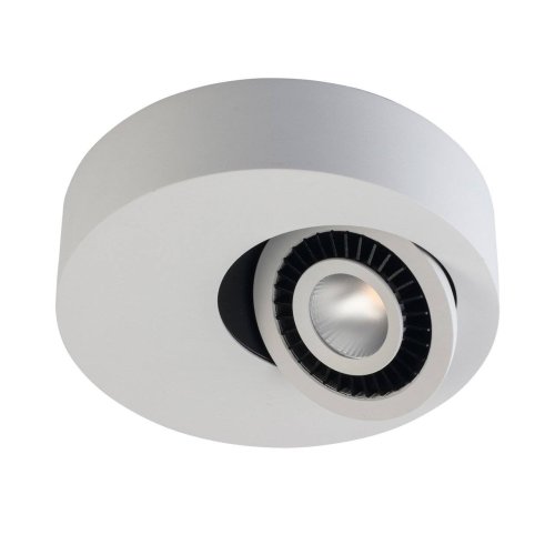 Светильник накладной LED Круз 637016401 DeMarkt серый белый 1 лампа, основание белое серое в стиле хай-тек круглый