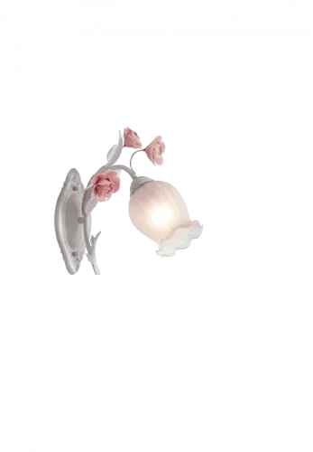 Бра Fiori di rose W106.1 Lucia Tucci белый на 1 лампа, основание белое в стиле флористика прованс 