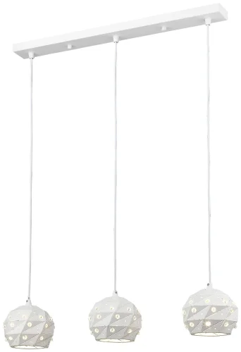 Светильник подвесной Delfina WE263.03.006 Wertmark белый 3 лампы, основание белое в стиле современный шар