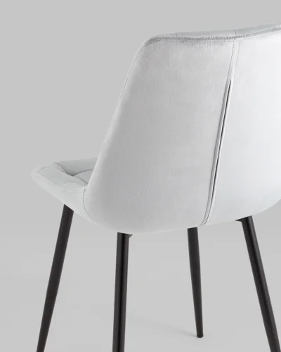 Стул Флекс New, велюр пыльно-голубой УТ000039292 Stool Group, голубой/велюр, ножки/металл/чёрный, размеры - *830**** фото 5