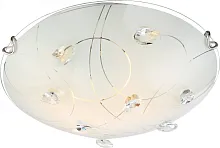 Светильник потолочный ALIVIA 40414-2 Globo белый 2 лампы, основание хром в стиле современный 