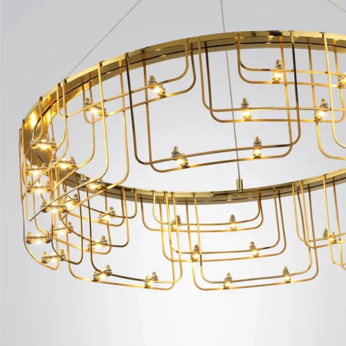 Светильник подвесной LED Zaha 7060/44L Odeon Light золотой на 1 лампу, основание золотое в стиле хай-тек фото 6