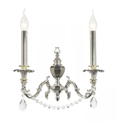 Бра Ancona E 2.1.2.300 SB Dio D'Arte без плафона на 2 лампы, основание серебряное серое в стиле классический 