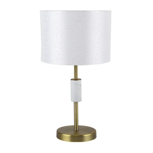 Настольная лампа Marbella 2347-1T F-promo белая 1 лампа, основание латунь металл в стиле арт-деко  фото 2