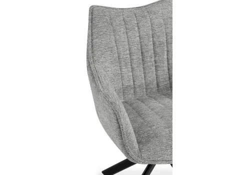 Стул на металлокаркасе Denever gray / black 15836 Woodville, серый/текстиль, ножки/металл/чёрный, размеры - ****580*610мм фото 6