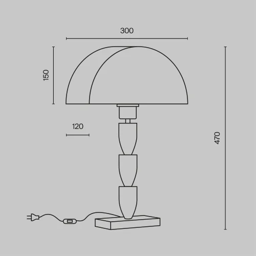 Настольная лампа Prima Z034TL-01BZ Maytoni белая на 1 лампу, основание бронзовое металл в стиле современный арт-деко фото 11