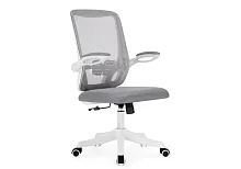 Компьютерное кресло Salem gray / white 15610 Woodville, серый/сетка, ножки/пластик/белый, размеры - *1070***600*650