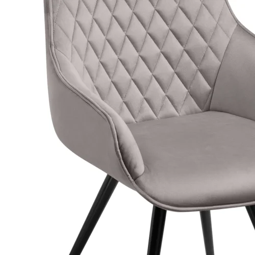 Кресло Эгел крутящееся серый / черный глянец 566496 Woodville, серый/велюр, ножки/металл/чёрный, размеры - ***** фото 10