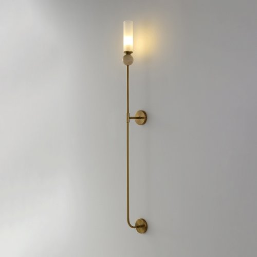 Бра SIMPLY AP1.2 BRASS Crystal Lux белый на 1 лампу, основание латунь в стиле минимализм 