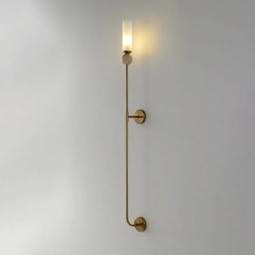 Бра SIMPLY AP1.2 BRASS Crystal Lux белый на 1 лампу, основание латунь в стиле минимализм Бра SIMPLY AP1.2 BRASS Crystal Lux белый на 1 лампу, основание латунь в стиле минимализм
