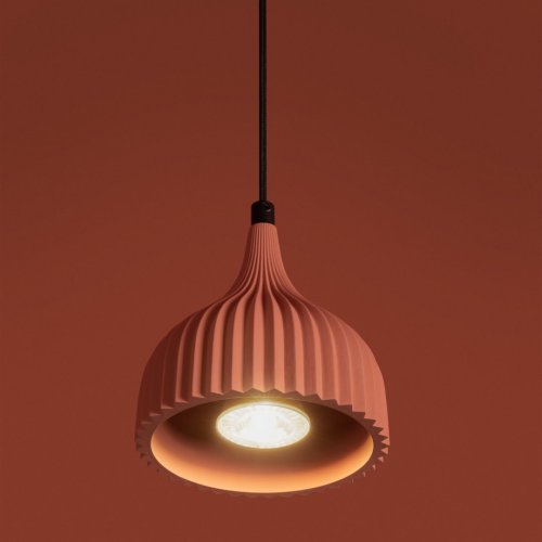 Светильник подвесной Terra FR5582PL-01R Freya красный на 1 лампу, основание чёрное в стиле современный мемфис фото 4