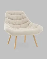 Кресло Олби Страйпс белый УТ000040104 Stool Group, белый/шенилл, ножки/массив гевеи/бежевый, размеры - *830****мм