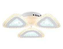 Люстра потолочная LED с пультом FA4018 Ambrella light белая на 1 лампа, основание белое в стиле хай-тек модерн с пультом