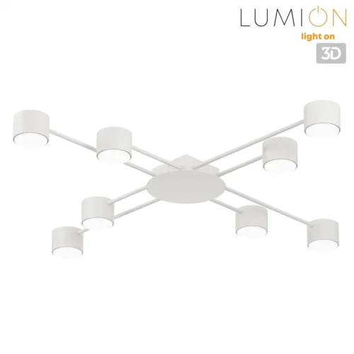 Люстра потолочная Benua 8305/8C Lumion чёрная на 8 ламп, основание белое в стиле минимализм фото 3
